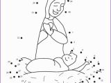 Bible Connect the Dots Coloring Pages Connect the Dots Mary and Jesus Kids Korner