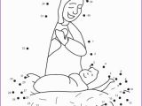 Bible Connect the Dots Coloring Pages Connect the Dots Mary and Jesus Kids Korner