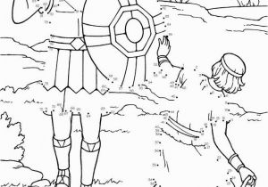 Bible Connect the Dots Coloring Pages Dot to Dot David Goliath