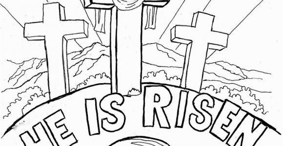 Bible Easter Coloring Pages Easter Coloring Page for Kids "he is Risen" the Blog Has