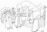 Bible Story Coloring Pages for Kids Abraham and Three Visitors Coloring Page