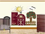 Bible Story Wall Murals Farm Nursery Decal Girl Wall Art Barn Apple Tree Decor Kids Baby Floral Room Mural