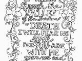 Bible Verse Bible Coloring Pages for Adults Valley Of the Shadow