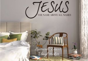 Bible Verse Murals Aliexpress Buy Jesus Name All Names Saying Wall Sticker