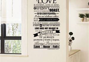 Bible Verse Murals Bible Wall Stickers Love is Patient Scripture Quote Wall Decal Bible