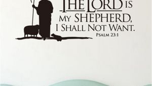 Bible Verse Murals Psalms 23 the Lord is My Shepherd Wall Lettering Mural Vinyl Decals