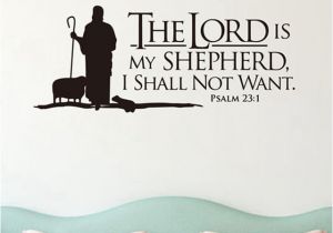 Bible Verse Murals Psalms 23 the Lord is My Shepherd Wall Lettering Mural Vinyl Decals