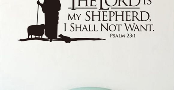 Bible Verse Murals Psalms 23 the Lord is My Shepherd Wall Lettering Mural Vinyl Decals