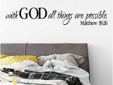 Bible Verse Wall Murals Amazon Decals Matthew 19 26 Wall Decal Scripture