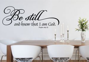 Bible Verse Wall Murals Be Still and Know Christian Wall Decal
