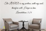 Bible Verse Wall Murals Lamentations 3 24 Christian Bible Verse Wall Decor Kjv