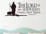 Biblical Murals Psalms 23 the Lord is My Shepherd Wall Lettering Mural Vinyl Decals