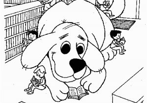 Big Red Barn Coloring Pages Clifford In Library Clifford the Big Red Dog Coloring Pages
