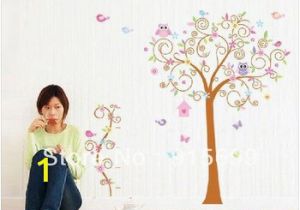 Big Wall Murals Cheap Scroll Branch 65 Big Wall Stickers Tree Leaves Owl Room