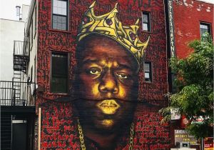 Biggies Wall Mural Biggie Smalls Mural In Bed Stuy May E Down Brownstoner