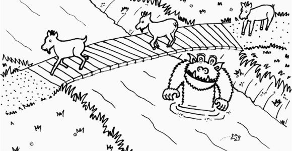 Billy Goats Gruff Coloring Page the Three Billy Goats Gruff Coloring Pages Coloring Home