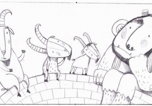 Billy Goats Gruff Coloring Page Three Billy Goats Gruff Coloring Pages