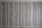 Birch forest Wall Mural Hand Painted Birch Tree Wall Mural Made by Taping Off the
