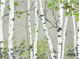 Birch Tree forest Wall Mural Hand Painted Oil Painting Birch Trees Wallpaper Wall Mural Trees forest Birch Wall Mural Oil Painting Birch Wall Mural for Home Decor