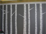 Birch Tree Wall Mural Diy Diy Painted Birch Tree Wall