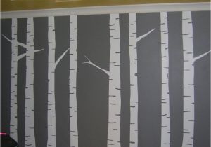 Birch Tree Wall Mural Diy Diy Painted Birch Tree Wall