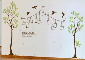 Bird and Owl Tree Wall Mural Set Family Trees Diy Frame Flying Birds Wall Stickers Pvc Art Decals Mural Home Decor Living Room Bedroom Decorations Sticker