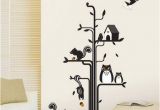 Bird and Owl Tree Wall Mural Set Funny Wall Decals