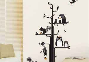 Bird and Owl Tree Wall Mural Set Funny Wall Decals