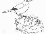 Bird Nest Coloring Page Bird Free Clipart 143