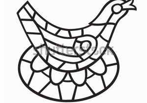 Bird Nest Coloring Page Easter Coloring Page Chicken Eggs Nest Stock Illustration