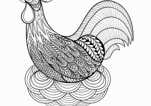 Bird Nest Coloring Page Hand Drawing Chicken In Nest for Adult Anti Stress