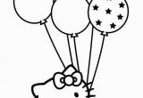 Birthday Balloons Coloring Pages Hello Kitty Coloring Picture Baby Alles