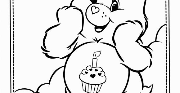 Birthday Care Bear Coloring Pages Bear Coloring Pages for Adults Printable