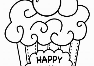 Birthday Cupcake Coloring Page Happy Birthday Cupcake Coloring Pages