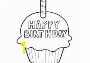 Birthday Cupcake Coloring Page Happy Birthday Cupcake Coloring Pages
