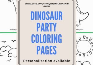 Birthday Party Coloring Pages for Kids Dinosaur Party Coloring Pages