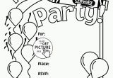 Birthday Party Coloring Pages for Kids Time for A Birthday Party Coloring Page for Kids Holiday