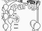 Birthday Party Coloring Pages for Kids Time for A Birthday Party Coloring Page for Kids Holiday