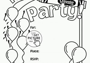 Birthday Party Coloring Pages for Kids Time for A Birthday Party Coloring Page for Kids Holiday