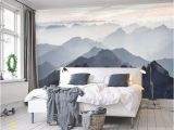 Black and Gold Wall Mural Mystische Berge Wandbild Misty Mountain Schatten