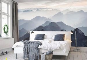 Black and Gold Wall Mural Mystische Berge Wandbild Misty Mountain Schatten