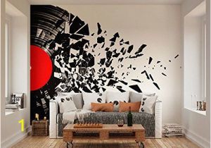 Black and Gold Wall Mural Ohpopsi Smashed Vinyl Record Music Wall Mural • Available In