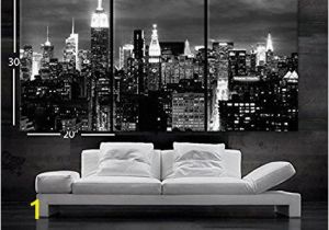 Black and White Cityscape Wall Murals Nan Wind 3 Pcs Wall Art Beautiful New York City Skyline