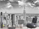 Black and White Cityscape Wall Murals Papel Murals Wall Paper Black&white New York City Scenery 3d Mural Wallpaper for Living Room Background 3d Wall Mural Flower Wallpapers Flowers