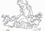 Black and White Coloring Pages Disney Snow and Animal Friends