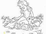 Black and White Coloring Pages Disney Snow and Animal Friends