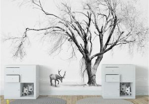 Black and White forest Mural Wallpaper Beibehang Custom Wallpaper Living Room Bedroom Background 3d