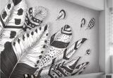 Black and White forest Mural Wallpaper Custom 3d Wall Mural Wallpaper Abstract Modern Black White Feather