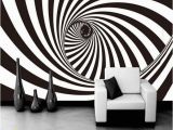 Black and White forest Wall Mural 3d Zebra Stripes Swirl Modern Abstract Wallpaper Mural