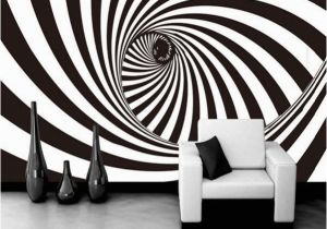 Black and White forest Wall Mural 3d Zebra Stripes Swirl Modern Abstract Wallpaper Mural